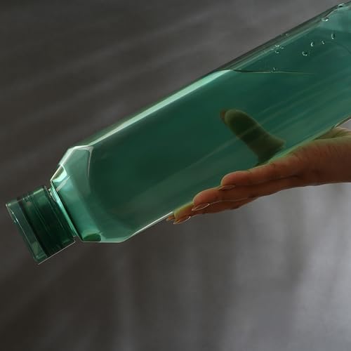 Image of Nayasa Space Plastic Water Bottle 1150 ml | Set of 5 | BPA-Free Fridge Bottle for Home, Office, School, Gym | Leak-Proof & Durable | Green
