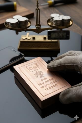 Image of Pure Copper Ingot 1 Kg |99.9% Fine Copper Bar | High Conductivity Raw Copper for Electrical, Industrial & Craft Use
