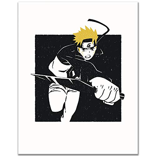 8x10 Naruto With Knife Poster/Naruto Manga/Anime Poster/Home Wall Decor/Anime Wall Art/Office Decor/Living Room Decor/Aesthetic Room Decor/Bedroom Decor/Wall Hanging/Movie Poster