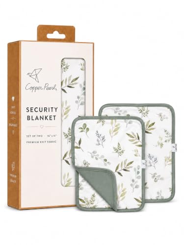 Image of Copper Pearl Baby Security Blanket Set of 2 - Portable Size for Self-Soothing On-The-Go, Ideal Baby Blankets for Boys and Girls, Ultra-Soft, and Gift-Ready Loveys - Haven