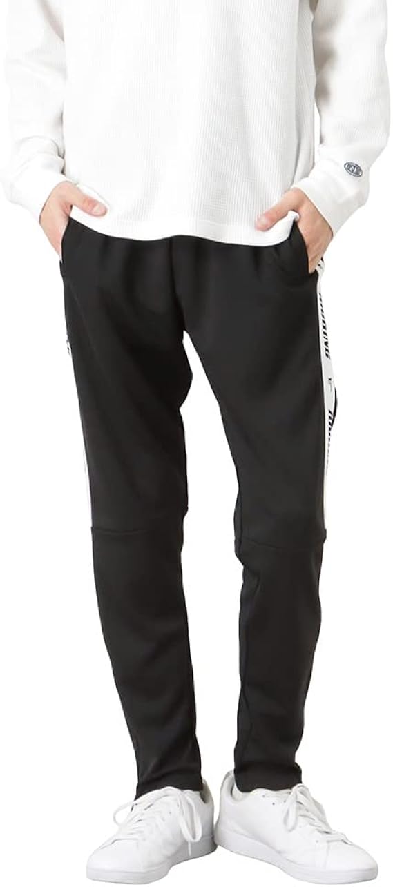 Amazon イージーパンツ M L Xl 春 夏 ウエストゴム 紐 タイトシルエット ポケット 黒 動きやすい トラックパンツ ラインパンツ メンズ ロングパンツ 通販