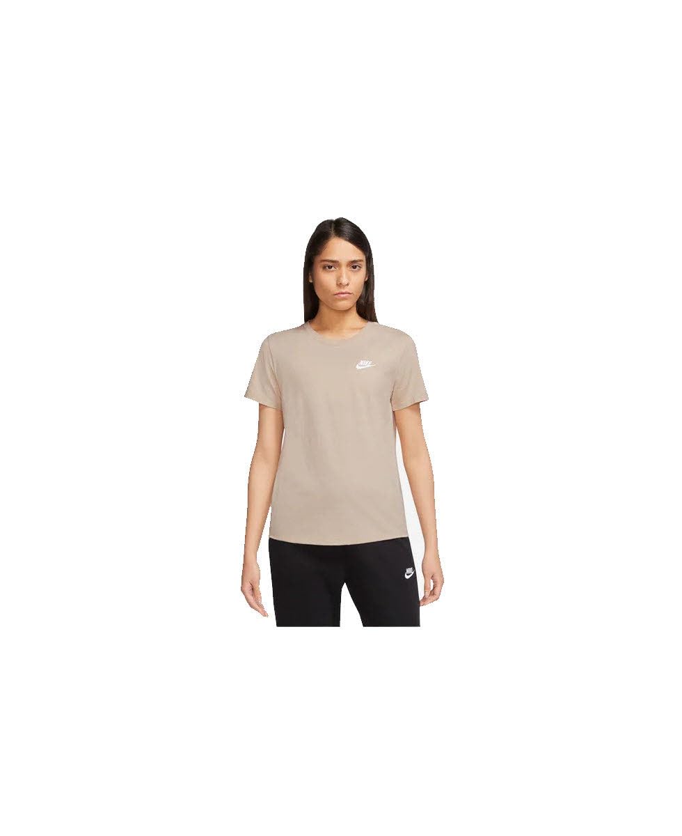 Nike Women's Sanddrift/White Dx7902-126 W Nsw Tee Club T-Shirt Size S