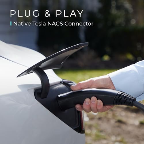 Image of Lectron Level 1 Tesla Charger - 120V, 15 Amp, NEMA 5-15 Plug, 16 ft Extension Cord - Portable Electric Car Charger for Tesla - Compatible with All Tesla Models X /Y /3 /S /Cybertruck