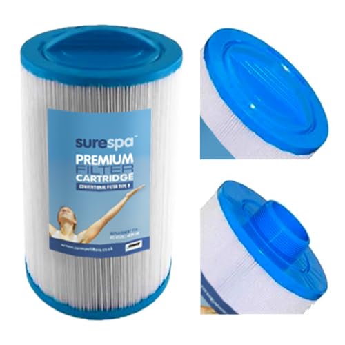 Surespa Hot Tub Filter - Replaces Unicel 4CH-20, Pleatco PHC25, SC715, Darlly 40201, Magnum CH20 25 sq ft Hot Tub Filter Type 9