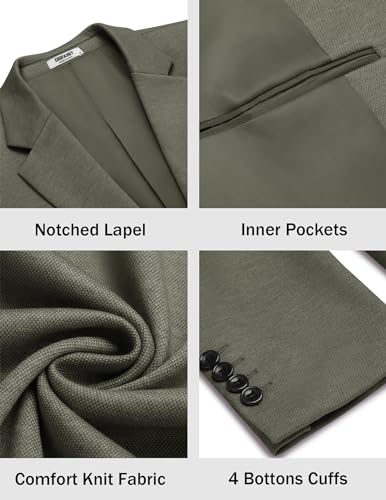 Image of COOFANDY Men's Casual Knit Blazer Two Button Lightweight Sport Coats Suit Jacket