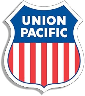 Magnet Shield Shaped Union Pacific Railroad Magnet(rr Railway Rail Logo) 4 x 4 inch