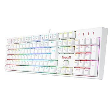 Teclado Redragon SURARA Pro RGB Branco (Switch Óptico Azul) K582W-RGB-PRO (PT-BLUE)