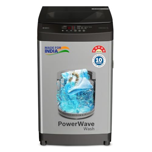 Bosch 7 kg 5 Star Fully Automatic Top Load Washing Machine,PowerWave Wash,Inbuilt Dual Lint Filter, Stainless Steel VarioDrum with 5 fin Pulsator, Wat