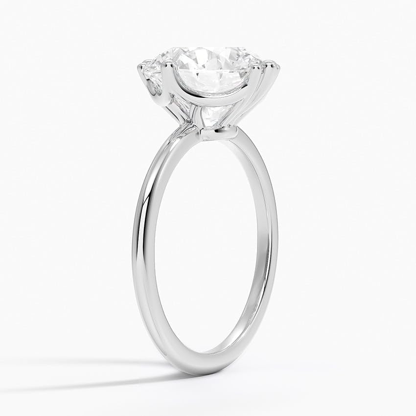 1-5 Ct Round Moissanite Engagement Ring 10k 14k 18k Gold & 925 Sterling Silver Solitaire Wedding Ring, 925 Sterling Silver with Ideal Birthday Gift for Women Chrisrmas Gift2