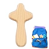 【Pino de alta calidad】Estas pequeñas cruces de madera están hechas de madera de pino de alta calidad, cada pieza tiene su propia textura única y los bordes lisos en bloque protegen sus manos y su piel.