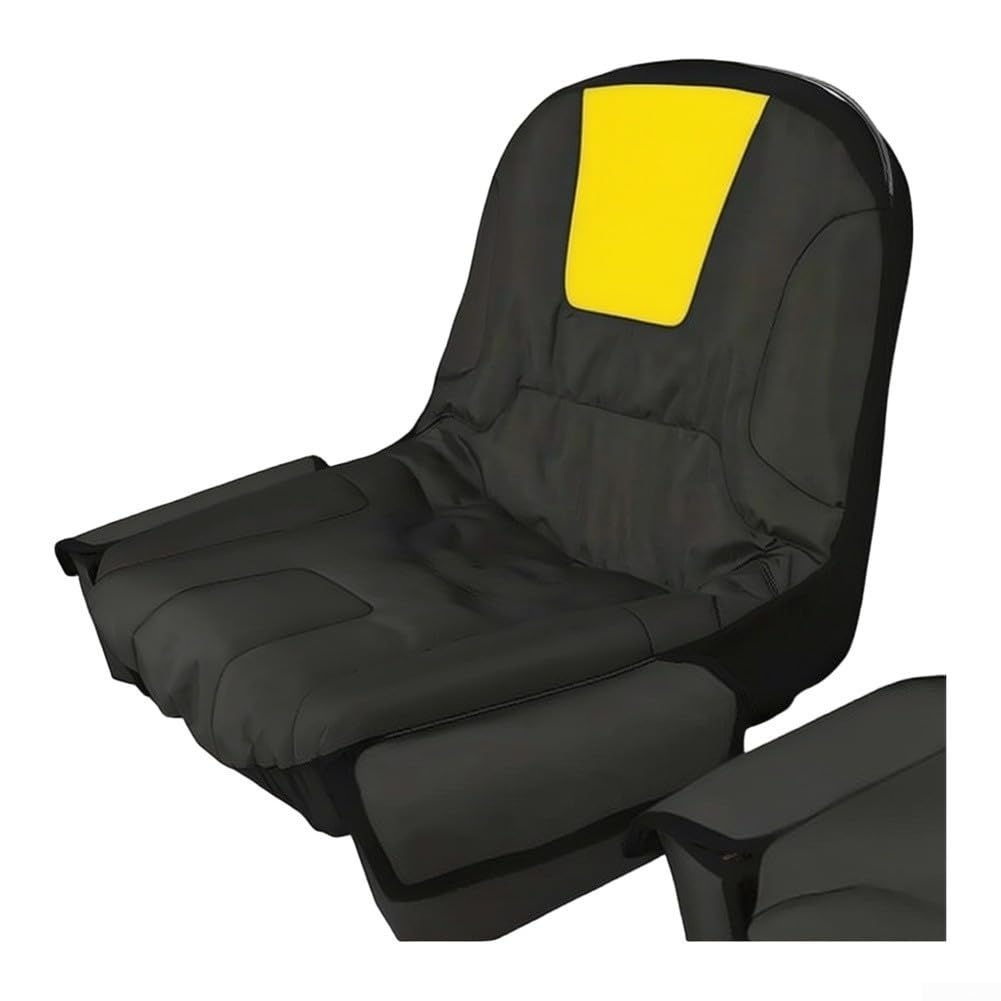 DAZZLEEX Asiento Cortacésped Transpirable Anti-Rasgaduras Asiento Cortacésped(Black-Yellow)