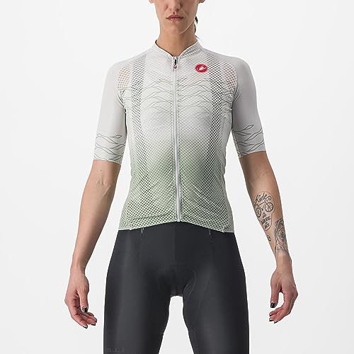 CASTELLI 4523037-097 Climber's 2.0 W Jersey T-Shirt Women's Mondgrau/Verteidiger grün L