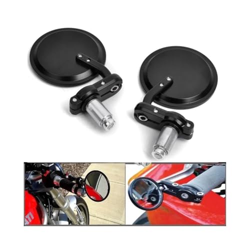 Espejos retrovisores moto para evitar vibraciones y roturas con sistema plegable negro par 6
