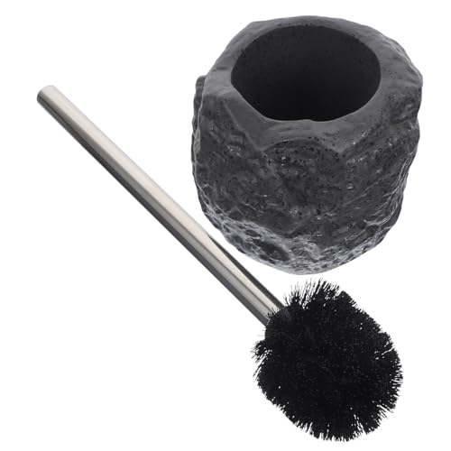 Brosse WC imitation pierre rétro et son support de salle de bain design