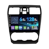 MSD 6G+128G   Autoradio pour Subaru Forester/XV/WRX (2013 2018) | Android 15 GPS Navi Radio | Carplay Android Auto Volant Dual Band WiFi DSP Dab | Caméra MIC | Octa Core 2 Din 9 Pouce