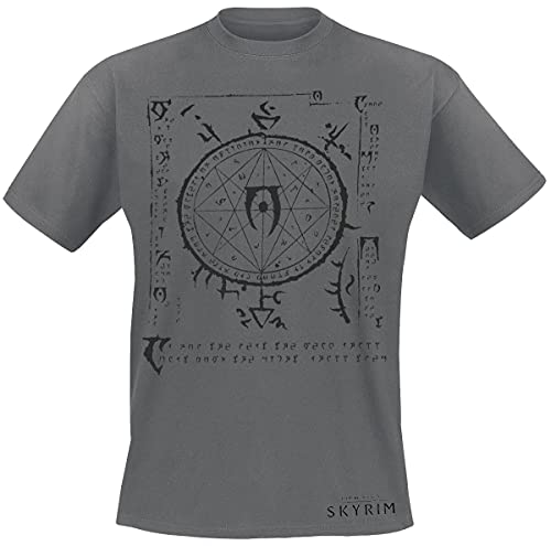 The Elder Scrolls V - Skyrim - Mysterium Xarxes Hombre Camiseta Gris/Melé M 100% algodón Regular Cover