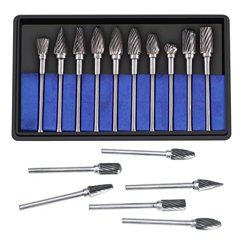 Set de 10 fresas rotativas de carburo de tungsteno miniatura 7