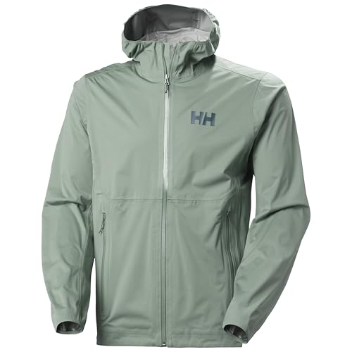 Helly-Hansen Momentum 3L Stretch Jacke Herren Wasserdicht Winddicht Outdoor Regenjacke mit atmungsaktivem Material, 485 Grey Cactus, XL