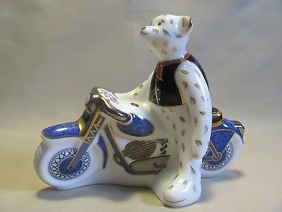 Royal Crown Derby Biker Bear
