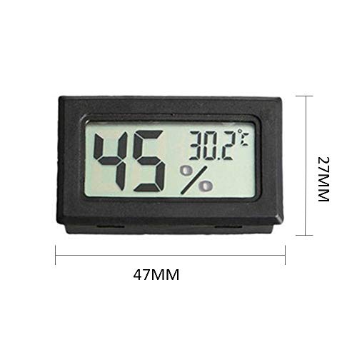Medidor de temperatura e umidade, 5pcs Mini LCD digital sem fio higrômetro