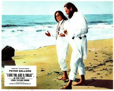 I Love You Alice B Toklas Original Lobby Card Peter Sellers 1968 on Beach