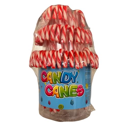 Caramelos Bastones de Caramelo Navideños | 100 y 120 Unidades | Colores Rojo-Blanco o Tricolor | Sin Gluten | Dulces Originales y Dulces Navidad (100u, Rojo y Blanco)