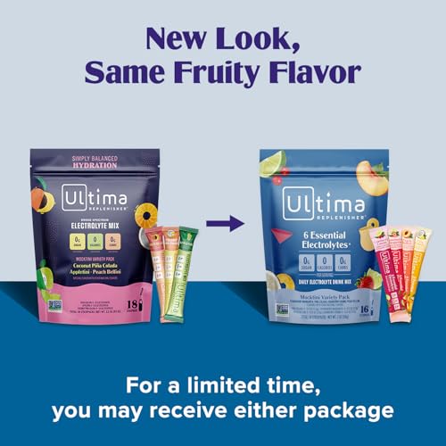 Ultima Replenisher Daily Electrolyte Powder – Watermelon, 20 Stickpacks – Zero Sugar Hydration Packets with 6 Electrolytes and Minerals – Sugar Free, Plant Based & Keto Friendly Drink Mix - Image 3