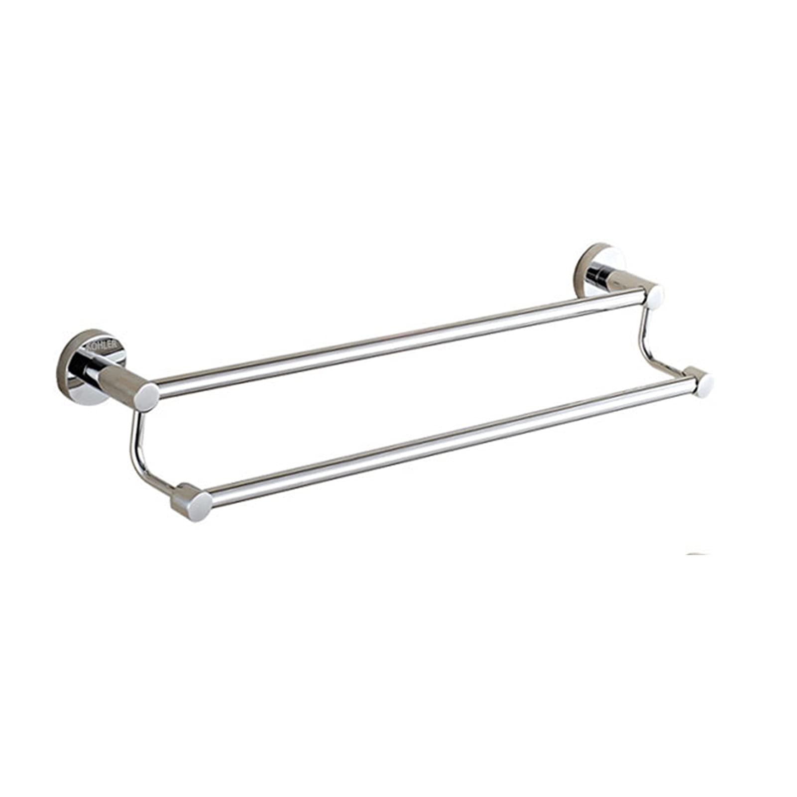 LMYSXAOZ Bathroom or Kitchen Towel Rod, Lengthen Double Rack, Wall Mounted Stainless Steel Bar Rail, 40cm,50cm,60cm,70cm,80cm Silver (Size : 40cm)