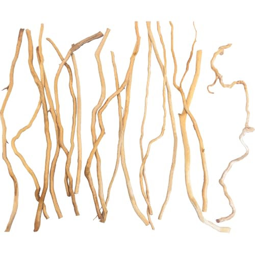 Image of Hamiledyi Natural Driftwood for Aquarium Decor - Red Moor Wood 10 inch-15 inch Long Assorted Shapes (200g) Safe Branches for Fish Tank & Reptile Habitat - Natural Aquarium Wood Decorations (Delicate branches)