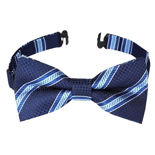 Image of HISDERN Bow Ties for Boys Pre Tied Toddler Bow Tie Adjustable Kids Bowties Clip On Fun Patterned Bowties for Wedding Party