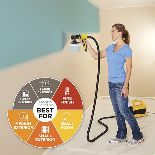 Image of Wagner SprayTech 0529090 FLEXiO 4000 Stationary HVLP Paint and Stain Sprayer, Sprays Most Unthinned Latex, Includes Two Nozzles, iSpray Nozzle and Detail Finish Nozzle
