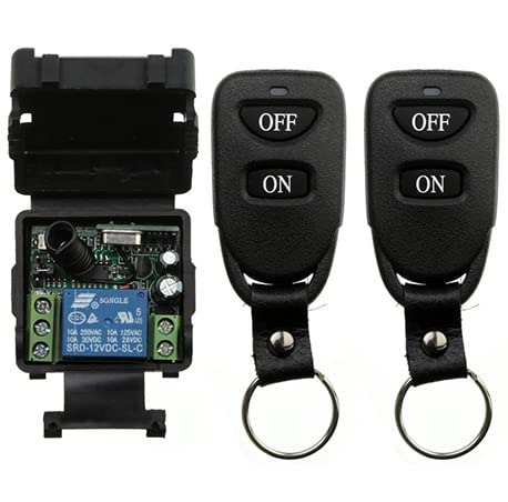 DC12V 24V 1CH 1 CH 10A Te Control Light Switch Relay Output Receiver Module and Bucle Transmitter - (Color: C/Voltage: 12V/ Size: 433)