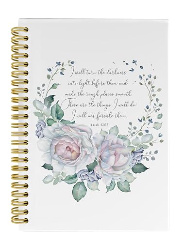 Carnet de notes chrétiennes à motif floral Knibeo - Journal de prière pour le culte