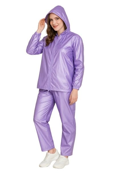 r.r.traders Waterproof Rain Suit for Adults, 2-Piece Set with Hood, Lavender Purple-picture-20