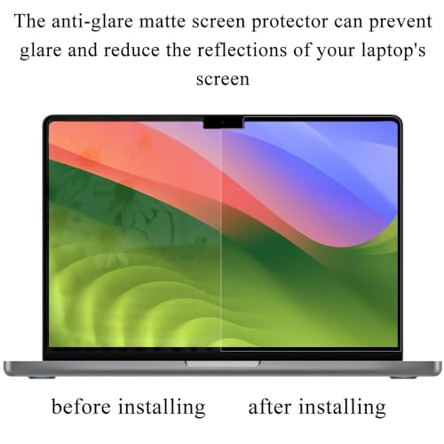 Image of Saco Anti Glare Screen Protector Compatible with MacBook Pro 16 Inch (2021-2024, M4, M3, M2, M1 - A3403, A3186, A2991, A2780, A2485) | Matte Finish MacBook Pro 16 Screen Protector