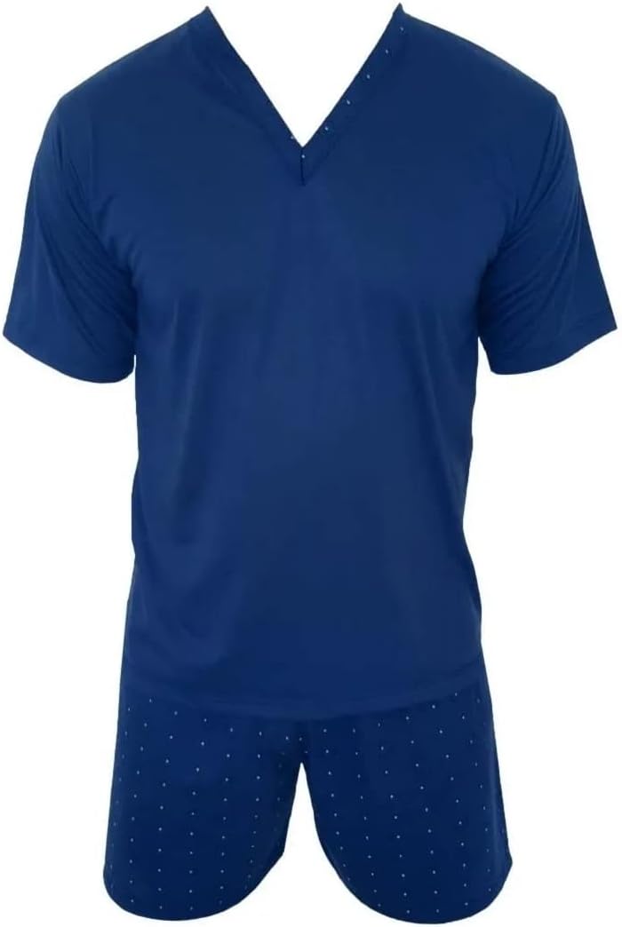 Pijama Masculino Adulto Camiseta Manga Curta E Shorts Verão