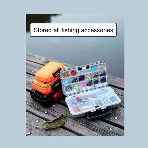 Aventik Caixa de equipamentos de pesca à prova d'água ganchos de iscas de armazenamento de iscas ca