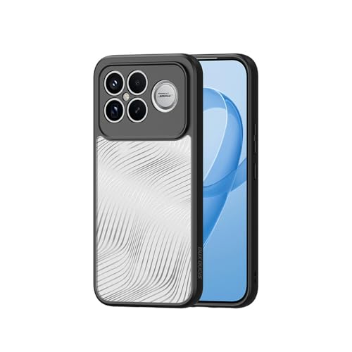 POCO F8 Ultra/POCO F8 Pro�p�̏Ռ��ɋ���TPU+PC�f�� �l�C �N���A�P�[�X �w�ʃJ�o�[ CASE �����K���X�t�B���� ���܂��t��(�u���b�N)