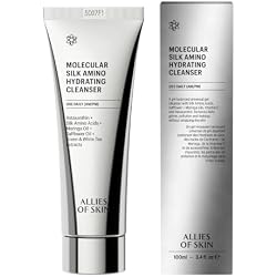 Allies of Skin Hydrating Silk Amino Face Cleanser, 3.4 Fl Oz | Gently Cleanses Without Stripping, Softens And Brightens Dry Skin Types With Vitamin C, Astaxanthin, And Moringa Oil