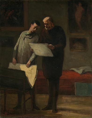 Lienzo decorativo para pared de 60x90cm con diseño vintage de la pintura de Honoré Daumier