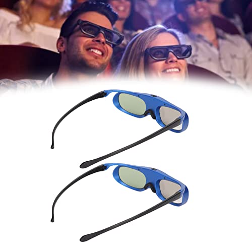 Gafas 3D DLP Link activas que eliminan la fatiga visual con batería recargable pack de 2 3