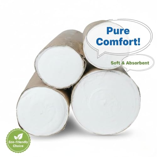 Image of Absorbent Cotton Roll 500gm for Medical Use - 100% Pure, Soft & Non-Sterile for First Aid, Wound Dressing, Baby Cleaning, Clinics, Puja, Diya & Samagri | For Face Cleansing use