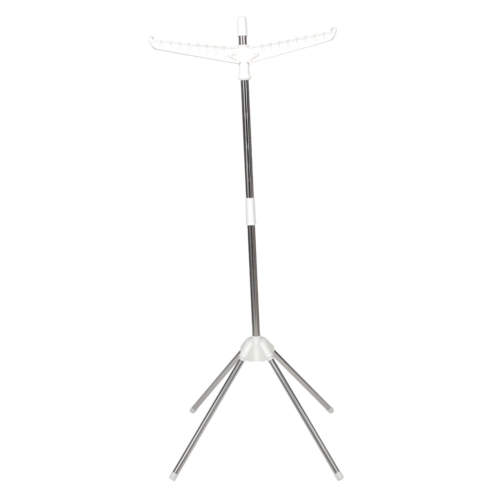 Étendoir à linge pliable rotatif 3 bras ivoire Ciieeo en métal