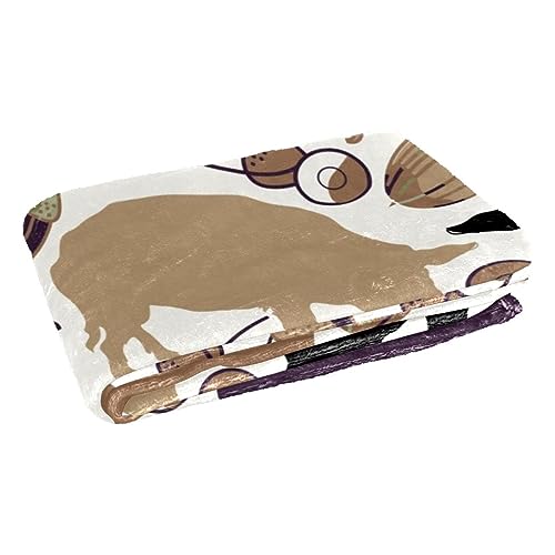 Couverture chaude contre le froid pour canapé avec imprimé cochon