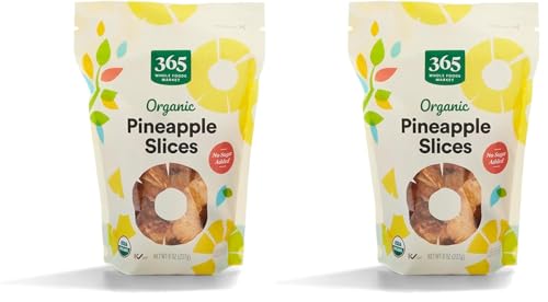 Image of 365 by Whole Foods Market, Organic Unsweetened Dried Pineapple, 8 Ounce (Pack of 2)