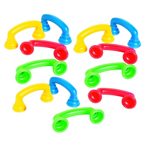 Fun Express Read to Self Auditory Feedback Whisper Phones for Kids 12 Pack - Speech Therapy Teaching Aide Accelerate Reading Fluency (Yellow Blue Red Green)