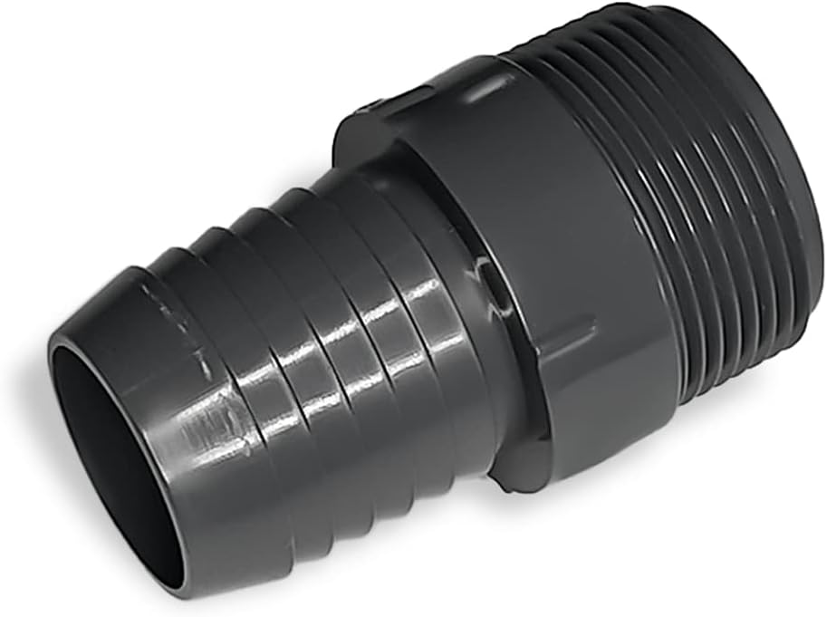 PVC Hose Connector - 1 Inch Insert x 1 Inch MNPT - Garden Hose Fittings - Barbed Connector Hose Adapter