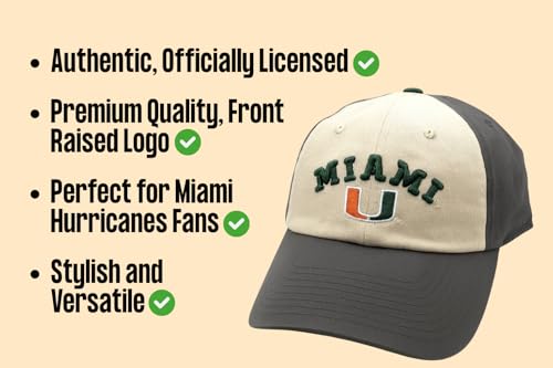 Gorra ajustable Miami Hurricanes bordada miniatura 5