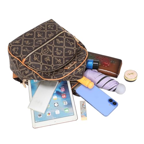 Image of JULIE FERRARO Small Backpack Purse for Ladies Women Fashion Multi Pockets Daypacks with Front Zip Pocket