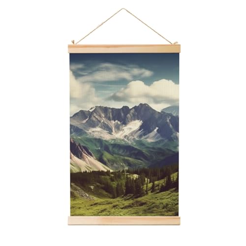 Poster paysage de montagne en toile pour créer un salon cocooning et zen